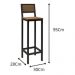 Banqueta Florença Estilo Industrial Madeira 95 cm