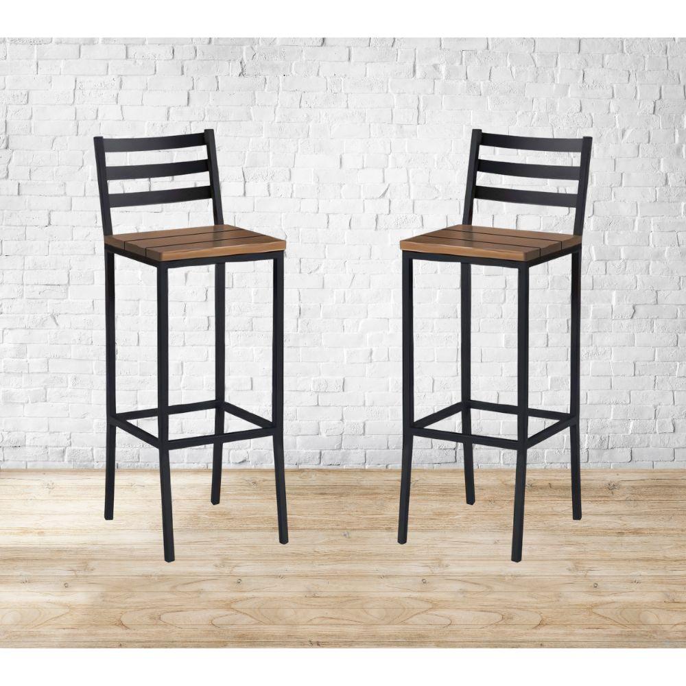 Banqueta Itália em Metal Preto