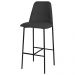 Banqueta Turquia Veludo Preto em Metal Preto