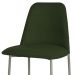 Banqueta Turquia Veludo Verde Escuro em Metal Champanhe