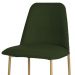 Banqueta Turquia Veludo Verde Escuro em Metal Dourado