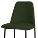 Banqueta Turquia Veludo Verde Escuro em Metal Preto