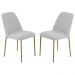 Conjunto 2 Cadeiras Londres Linho Branco Metal Dourado