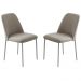 Conjunto 2 Cadeiras Londres Veludo Cappuccino Metal Champanhe