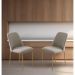 Conjunto 2 Cadeiras Londres Veludo Cappuccino Metal Dourado