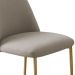 Conjunto 2 Cadeiras Londres Veludo Cappuccino Metal Dourado