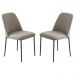 Conjunto 2 Cadeiras Londres Veludo Cappuccino Metal Preto