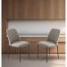 Conjunto 2 Cadeiras Londres Veludo Cappuccino Metal Preto