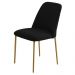 Conjunto 2 Cadeiras Londres Veludo Preto Metal Dourado
