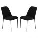Conjunto 2 Cadeiras Londres Veludo Preto Metal Preto