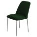 Conjunto 2 Cadeiras Londres Veludo Verde Escuro Metal Champanhe