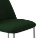 Conjunto 2 Cadeiras Londres Veludo Verde Escuro Metal Champanhe