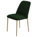 Conjunto 2 Cadeiras Londres Veludo Verde Escuro Metal Dourado