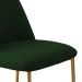 Conjunto 2 Cadeiras Londres Veludo Verde Escuro Metal Dourado