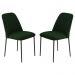 Conjunto 2 Cadeiras Londres Veludo Verde Escuro Metal Preto