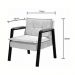 Kit 2 Poltrona Fortaleza Veludo Bege Base em Metal Preto