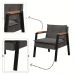 Kit 2 Poltrona Fortaleza Veludo Cinza Base em Metal Preto