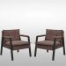 Kit 2 Poltrona Fortaleza Veludo Marrom Base em Metal Preto