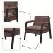 Kit 2 Poltrona Fortaleza Veludo Marrom Base em Metal Preto