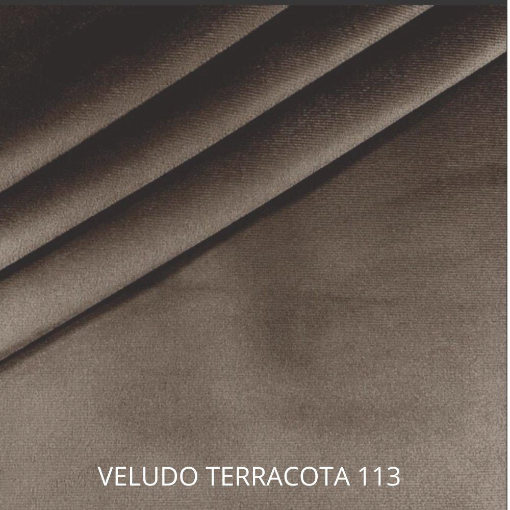 Kit 2 Poltrona Fortaleza Veludo Marrom Base em Metal Preto