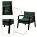 Kit 2 Poltrona Fortaleza Veludo Verde Base em Metal Preto