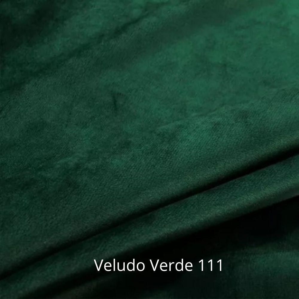 Kit 2 Poltrona Fortaleza Veludo Verde Base em Metal Preto