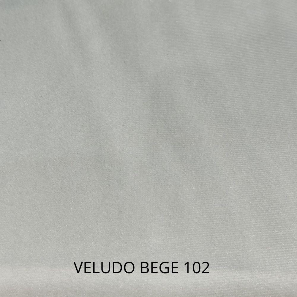 Poltrona Bella Veludo Bege Base em Metal Preto