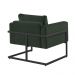 Poltrona Bella Veludo Verde Base em Metal Preto