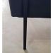 Poltrona Fontana Courino Preto Base em Metal Preto e Madeira