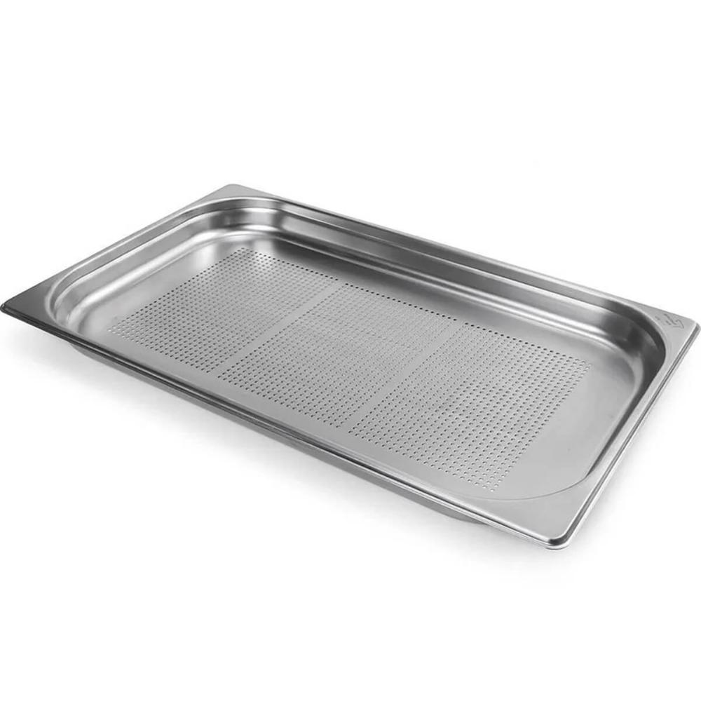 10 Cubas Inox Gastronômicas Perfuradas 1/1 Buffet 65mm 9L Restaurante Cozinha Industrial