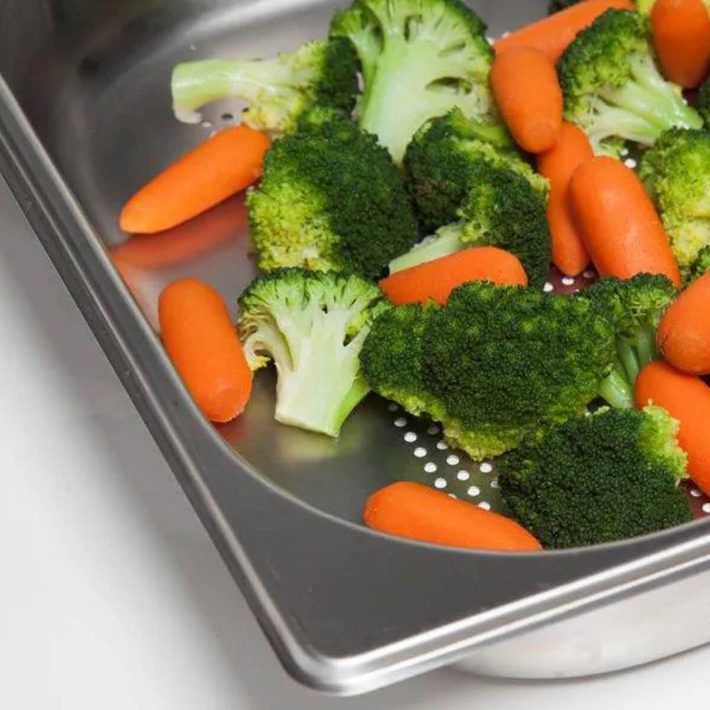 10 Cubas Inox Gastronômicas Perfuradas 1/1 Buffet 65mm 9L Restaurante Cozinha Industrial