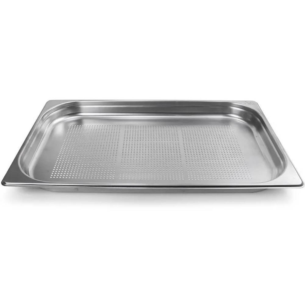 10 Cubas Inox Gastronômicas Perfuradas 1/1 Buffet 65mm 9L Restaurante Cozinha Industrial