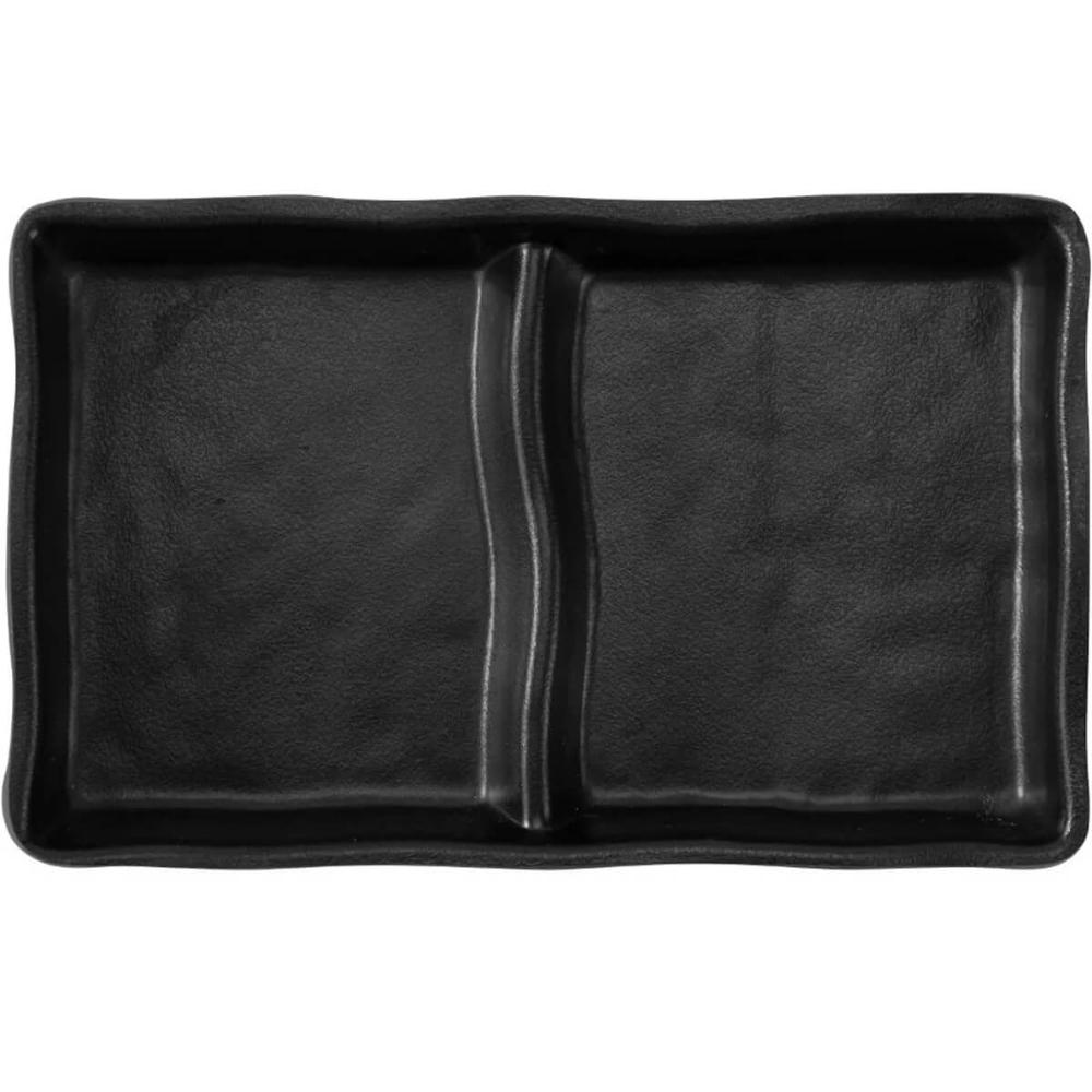 10 Molheiras de Melamina 2 Divisórias 60ml Porta Molhos para Servir Restaurante Profissional