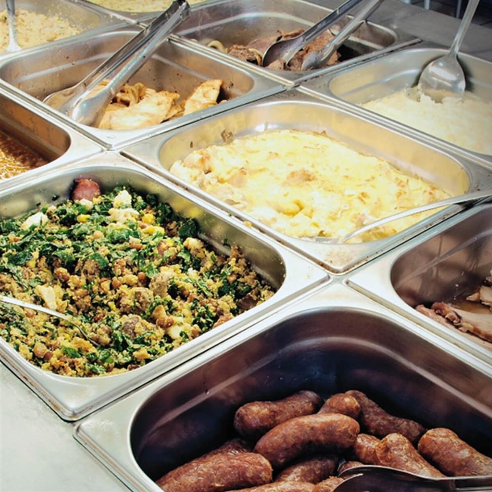 20 Cubas Gastronômicas Inox 1/2 para Restaurante 65mm Buffet 4,21L Self Service 32,5x26cm