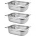 3 Cubas Gastronômicas Inox 6,41L 1/2 Restaurante Buffet Rechaud Gourmet Mix