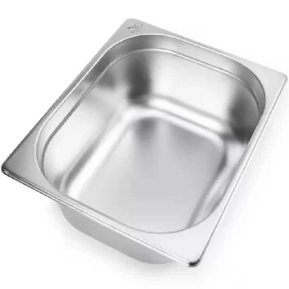 4 Cubas 1/2 Buffet Restaurante Inox Escovado 9,5L 32,5x26,5x15cm Gourmet Mix