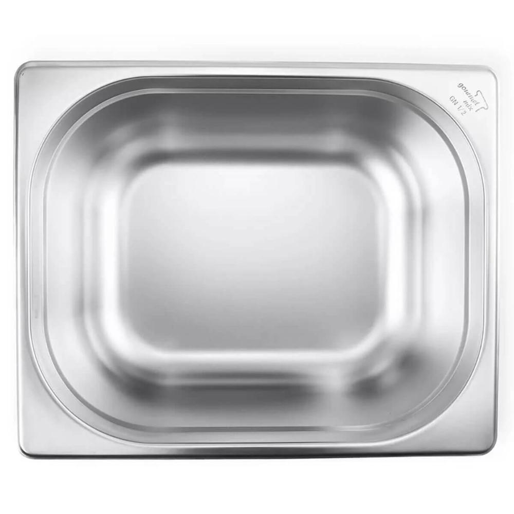 4 Cubas 1/2 Buffet Restaurante Inox Escovado 9,5L 32,5x26,5x15cm Gourmet Mix
