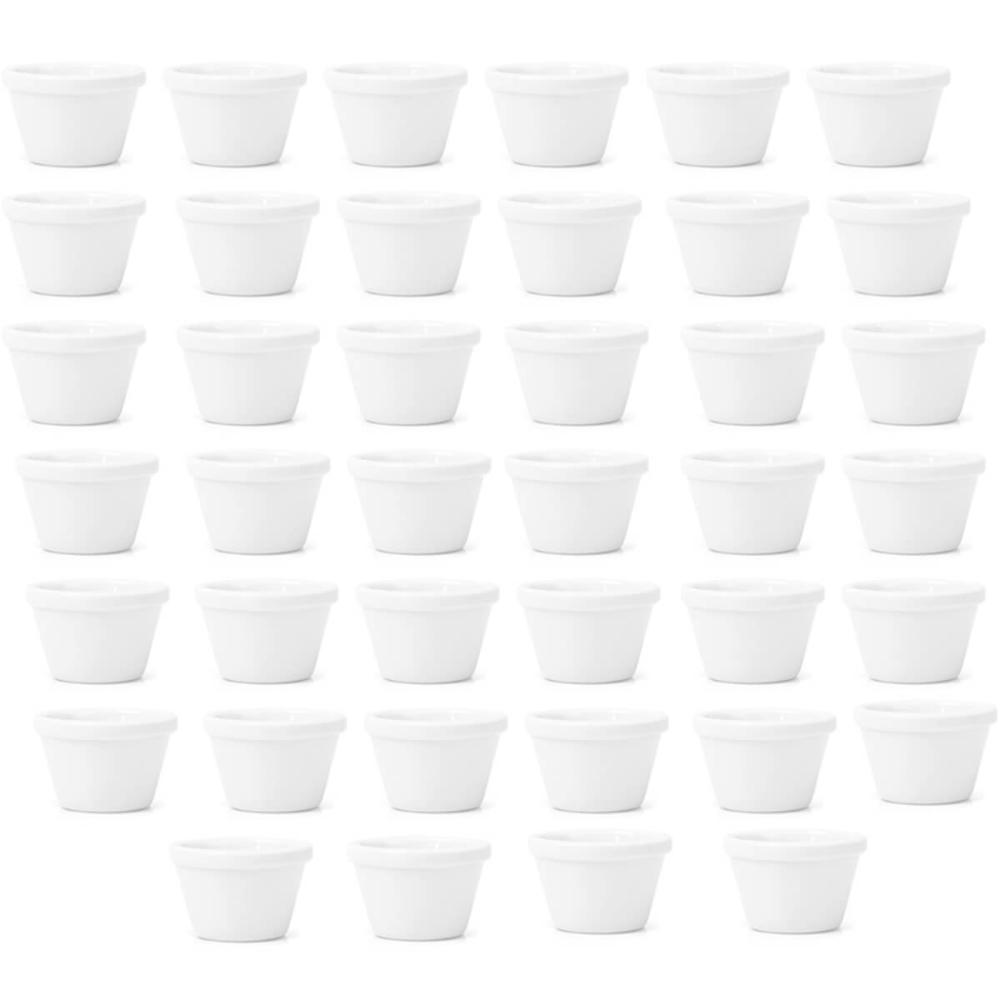 40 Ramekins de Melamina 50ml Branco 6cm para Restaurantes Em
