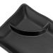 6 Pratos Pretos Sushi com Molheira 19x12cm Melanina Travessa Servir Gourmet Mix