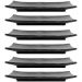Jogo de 6 Pratos de Sushi Melamina Retangulares 20x14cm Preto Gourmet Mix Travessas para Servir