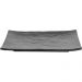 Jogo de 6 Pratos de Sushi Melamina Retangulares 20x14cm Preto Gourmet Mix Travessas para Servir