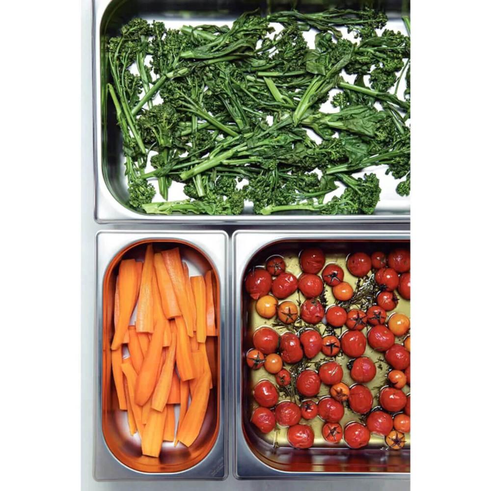 Kit 2 Cubas Gastronômicas Inox 9,5L 1/2 Buffet Restaurante 32,5x26,5x15cm Gourmet Mix