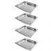 Kit 4 Cubas Gastronômica Inox 2/3 40mm Buffet Restaurante 3,4l Industrial 35,4x32,5x4cm