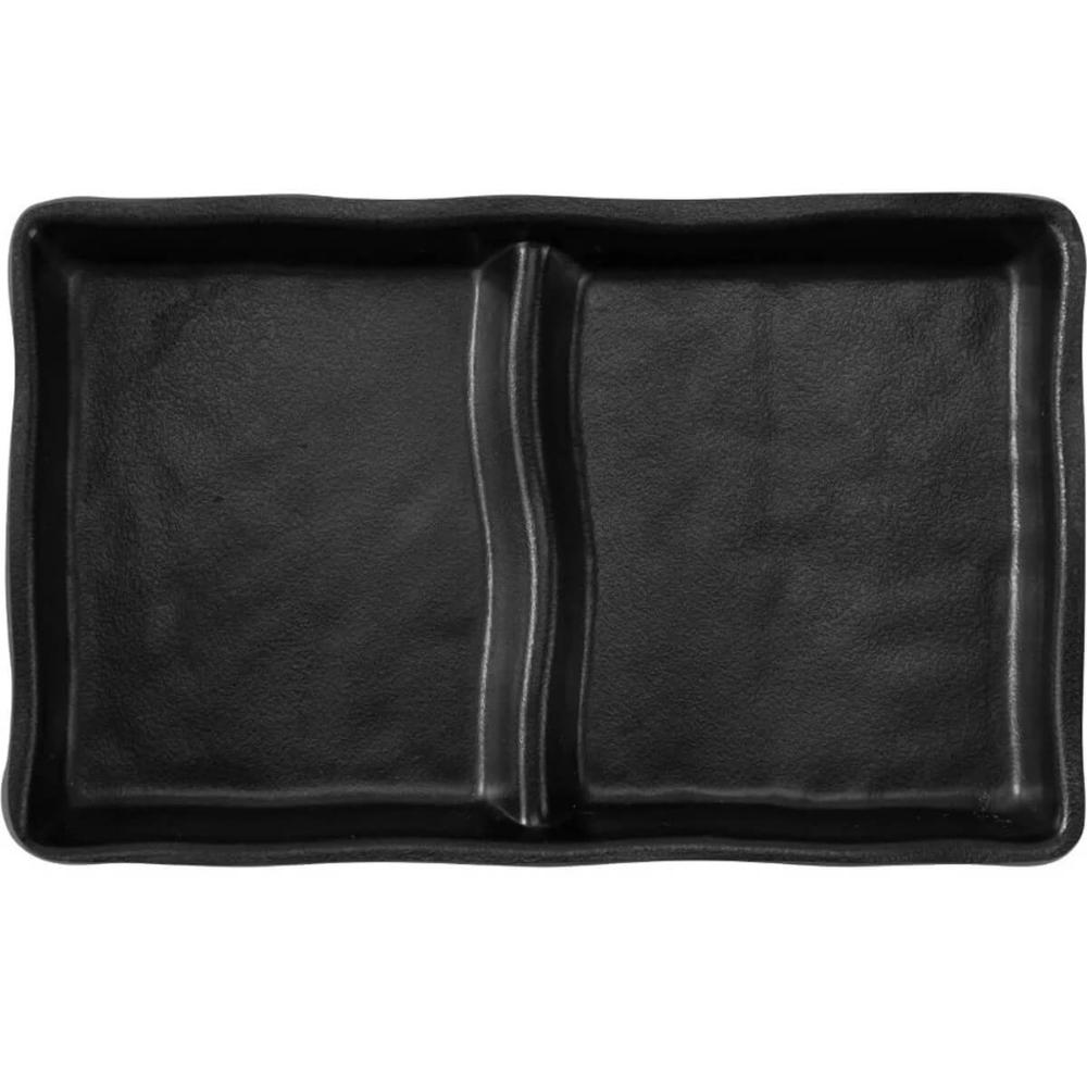 Kit 48 Molheiras de Melamina 60ml com Divisória para Servir Molhos Restaurante Retangular