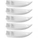 Kit 6 Barcas para Sushi Sashimi Melamina Branca Comida Japonesa Gourmet Mix