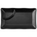 Prato para Sushi Sashimi Com Porta Shoyu 19x12cm Melamina Preto Comida Japonesa