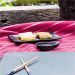 Prato para Sushi Sashimi Retangular 20x14cm Preto Melamina P