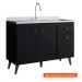 Balcão Cozinha Atena 3 PT 1 GV Onix Preto