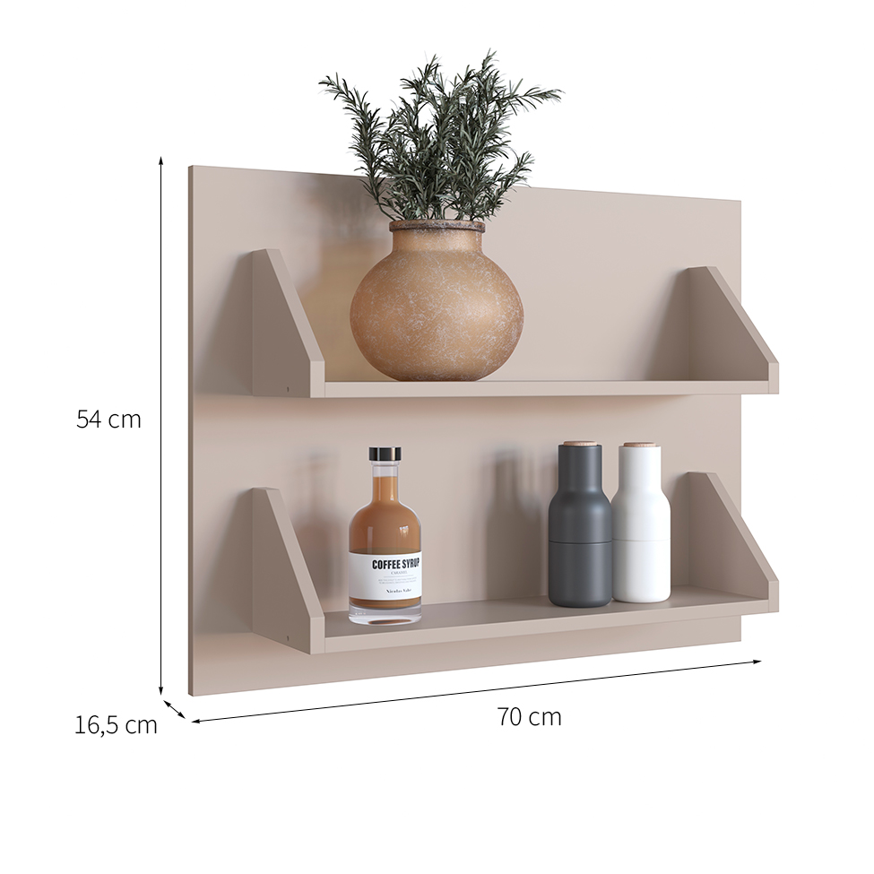 Painel One 2 Prateleiras Cinnamon