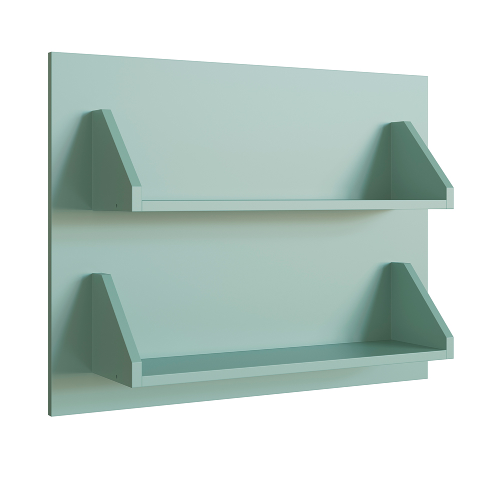 Painel One 2 Prateleiras Verde Bellagio